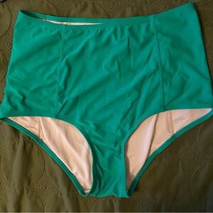 Kortni Jeane high waisted green swimsuit bottoms